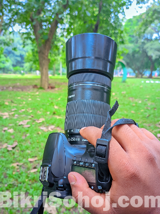 Nikon 60D with 55-250 mm zoom lence (used)